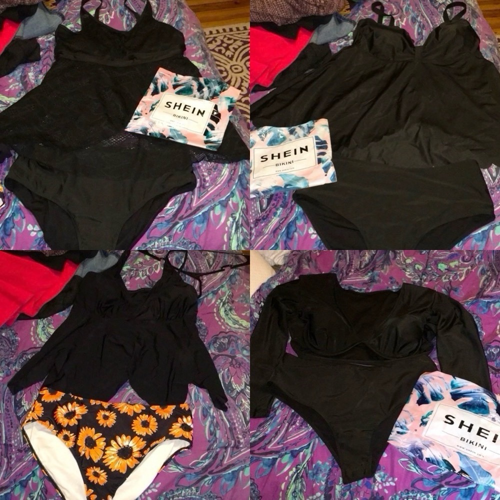 4 SHEIN 2XL tankini/bikini swimsuits